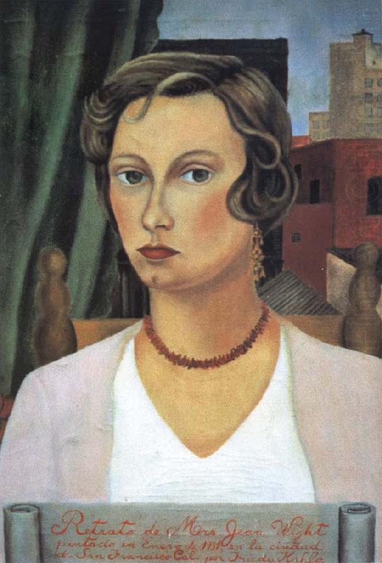 Portrait of Mrs.Jean Wight, Frida Kahlo